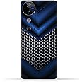 TPU Mobile Back Case Cover Compatible with vivo V40 model with Abstract Blue Mesh Pattern
