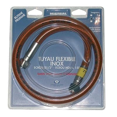 Tuyau gaz butane et propane - flexible - inox - 1.5 m