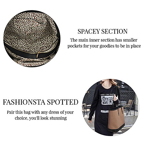 TrendStar Art Und Weise Tote Schultertaschen Damen Neue Große Designer Kunstleder Handtasche Der Frauen Schwarz/Weiß