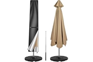 Casenly Fundas para Sombrilla Jardin, Funda Parasol Impermeable con Varilla, Tela Oxford 210D Funda Sombrilla Terraza Exterior, Funda Sombrilla Playa Resistente al Polvo, Antirayos-UV, 190x30/50cm
