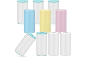 Yideng Lot de 10 rouleaux de papier thermique autocollant pour imprimante photo, 57 x 25 mm