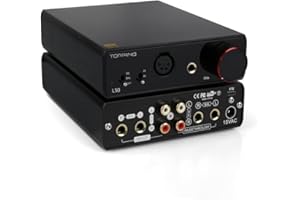 AOSHIDA TOPPING L50 NFCA Amplificatore per Cuffie Bilanciato, TRS/RCA a 6.35mm/4-Pin-XLR Amplificatori per Cuffie, 3500mW×3500mW Amplificatore per Cuffie (Nero)