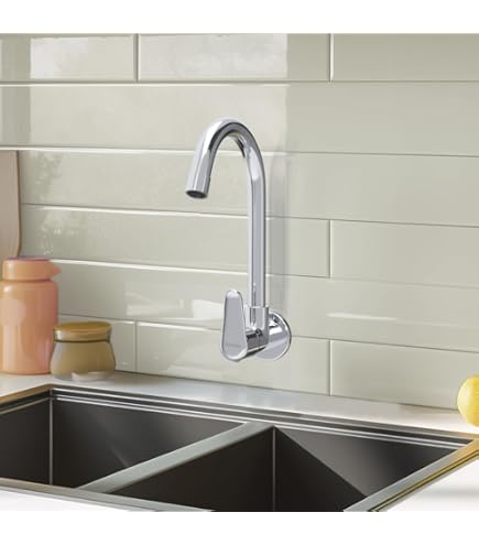 Essco Sink Cock with Swinging Spout (Wall Mounted Model) with Wall