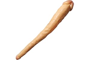 SeLgurFos Consolador doble realista, réplica de pene doble (36 cm), doble penetración femenina, parejas vaginales y anales (carne)