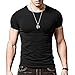 Produktbild Fletion Herren Einfarbig Rundhals Modal T-Shirt Sommer Basic Slim Fit Kurzarm Shirt