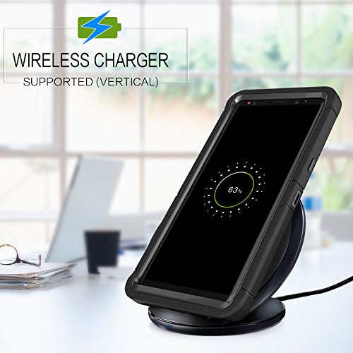 BENTOBEN Funda Samsung Galaxy Note 8  Carcasa Cover Case Protector Kickstand   Belt Clip Pesado 360    Protecci  n Antigolpes y Anti-rasgu  os Funda para Samsung Galaxy Note 8  6 3 Pulgadas   Negro