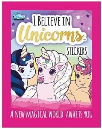I Believe in Unicorns 10x Topps Collection Sticker Pack (10 sealed packs)