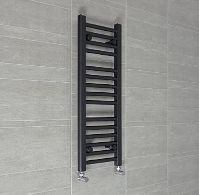 companyblue Largeur : 300 mm x 800 mm sèche-serviettes plat chauffage Companyblue Radiateur Noir
