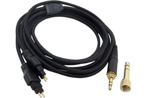 Janjunsi Zamienny Kabel do Aktualizacji Audio Kompatybilny z Sennheiser HD580 HD600 HD650 HD660S Słuchawki - Pleciony Przewód z Adapterem 6.35mm