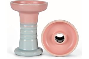 Kitosun Narghile Ciotola per Narghilè Phunnel Testa Shisha Venus Hookah Bowl – Ciotola in Terracotta Vetrata con Bordo Compatibile con HMD Provost, Hookah Shisha Gusti 20 Grammo (rosa blu)