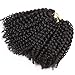 Synthetic(1#) Marlybob Kinky Curl (3 Bundles/pack) 8'' Curly Wave Crochet Braiding Hair Extension