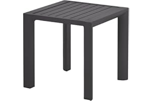 ‎KAI WIECHMANN Kai Wiechmann Beistelltisch Aluminium 45 x 45 cm anthrazit modern leicht für Garten Balkon Terrasse