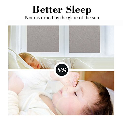 Rabbitgoo Fensterfolie Sichtschutzfolie Fensterschutzfolie Blickdicht, Statisch Haftend, Anti-UV, Upgrade Version 90*200cm - 2