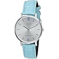 Casio LTP-VT01L-7B3 Women's Minimalistic Silver Dial Blue Leather Band Analog Watch
