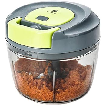 Hachoir Manuel 5 Secondes 900 Ml Avec Lame Pour Purée, Hacher, Découper, Noir