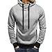 Produktbild Notdark Herren Kapuzenpullover Hoodie Freizeit Pullover Slim Fit mit vorderer Tasche Kängurutasche(L,Grau)