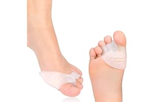 WCHIUOE Separateur Orteil,1 paire Hallux Valgus Correcteur Gel Gros Lisseur orteil avec Coussins d'avant-pied pour Marteau Chevauchant et Callosité pour une Utilisation de Jour et de Nuit