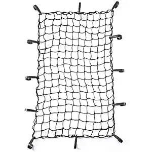 Addmax Universal Car Roof Net Flexibile & Elastic Luggage Carrier Cargo Rope with Adjustable Hooks - 60x28Inch