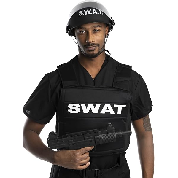 Sticker Design Shop - Maglietta della polizia in cotone, motivo