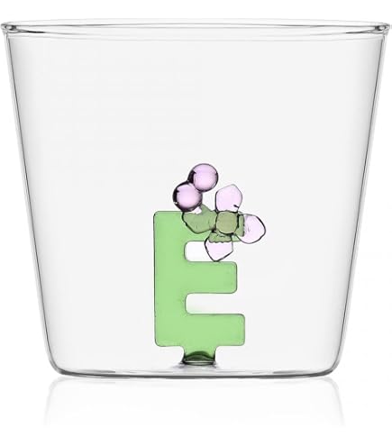 Ichendorf Milano Tazza Mug I Bloom Alphabet – Vetro Borosilicato Fatto A Mano – 47 Cl – Collezione Greenwood