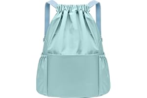 X SIM FITNESSX Sportowy worek gimnastyczny, wodoszczelny, uniseks, plecak dzienny, torba sportowa, torba do szkoły, uprawiania sportu, w podróży i na świeżym powietrzu, jasnoniebieski, 40.5*35.5, casual