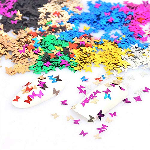 Mariposa de lentejuelas acrílicas para decoración de uñas (10 g)