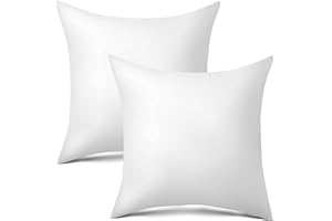 Raajsee Cushion Inserts 45cm x 45cm /18 x 18 Inch (white, Pack of 2)–Square Cushion Pads Stuffer Filler - Decorative Sofa Cushion Inner, Couch Pillow Stuffing