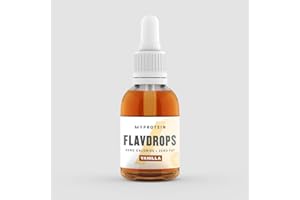 ‎MYPROTEIN MyProtein FlavDrops™ Natural Vanilla 50 ml Zero Calorie Zero Fat Zero Sugar Aroma, das Ihre Lebensmittel verwandelt.