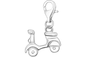 Quiges 925 Sterling Silver Air Land & Water Clip On Lobster Clasp Charm Pendant