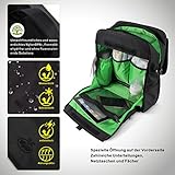 BAYTTER® Design multifunktionaler Rucksack Wickelrucksack Backpack wasserdicht Baby Wickeltasche Set aus Nylon schwarz, für Männer und Frauen, BPA-frei und kein Geruch, Windel-Pad geliefert - 4
