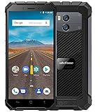 Ulefone Armor X - 5,5 'HD (rapporto 18: 9) IP68 Impermeabile / antiurto / antipolvere 4G Smartphone Android 8.1, batteria 5500mAh (supporto carica wireless), Quad Core da 1,5 GHz + 16 GB, 8 MP + 13 MP, ID viso / GPS / NFC - Nero