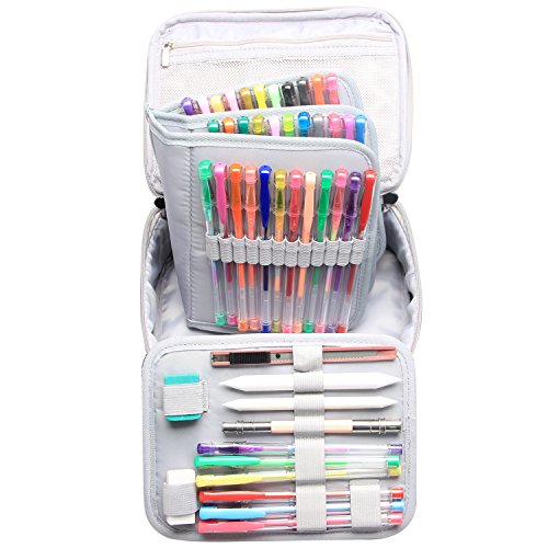 Teamoy Estuche para 84 l  pices Neceser de C  smico Caja de almacinamiento Bolsa de viaje Organizador de art  culos el  ctronicos  gatos