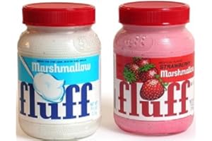 TAKEMIRTH Original Marshmallow Fluff Spread 212g and Strawberry Marshmallow Fluff Spread 212g Variety Pack by South African Foods