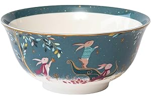 Sara Miller London Woodland Tales Candy Bowl, Rabbit Sleigh, Green