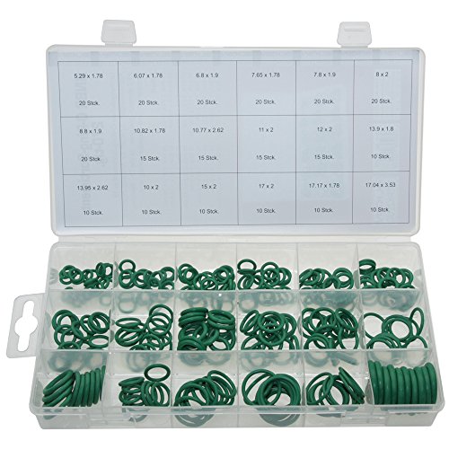 ALKAN O-Ring Dichtring Set 270 tlg. Für KFZ Klimaanlage temperaturbeständig (in der Aufbewahrungsbox / Sortimentsbox)