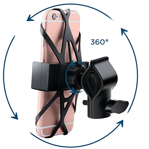 ipow Fahrrad Handyhalter, Stark Metall Fahrradhalterung fÃ¼r alle Smartphone und Fahrrad & Motorradlenker, geeignet fÃ¼r Handy & Navi wie iPhone X/8/7plus/6s/6 plus/SE, samsung, LG,usw.