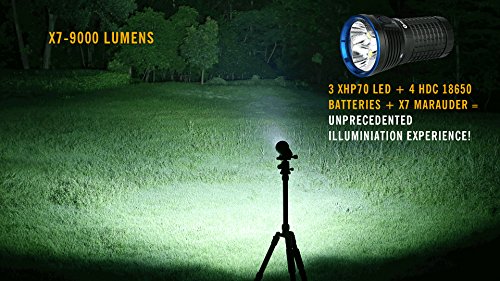 Olight® X7 Marauder 9000 Lumen Taschenlampe mit 3 x Cree XHP70 CW LED – Super hell, Kompakt und Tragbar - 6