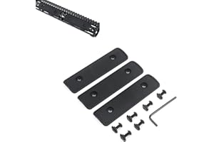 Peminkoo Kit de Montaje de riel de plástico y Nailon Keymod Rail M-LOK de 4" para Airsoft S-Lot System para Cubiertas de riel de Caza