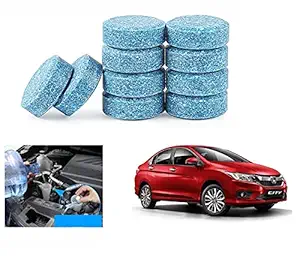 Asryd Car Wiper Detergent Effervescent Tablets Auto Windshield Cleaner Glass Tablets| Better Visibility | Safer Driving | Made in India | for Honda City 2018 (10 Tablets), Sky Blue
