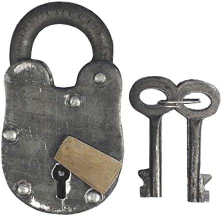 Antique Iron Decorative Rustic Shabby Chic Padlock with 2 Keys 90mm