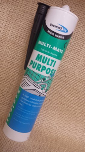 2x Bond It Black Multimate Silicone Sealant Multi Purpose Kitchen Bathroom