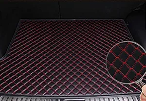 INFINTYWORLD Leatherite 7D Boot Mat for Mg Hector Black red