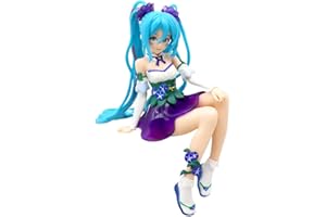 CBOSNF Nueva versión-Hatsune Miku Anime Figura， Miku Figura PVC Colección Modelo, Super Premium Figure, Muñecas de Juguete Niños Niñas Regalos para Anime Fans (Posición sentada)