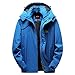 Produktbild Bealeuy Herren Softshelljacke Wasserdicht Funktionsjacke Sport Winterjacke Wanderjacke Skijacke Doppeljacke Mantel Winter Cashmere Verdickung Hoodie Reißverschluss Sport Assault Coat
