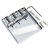 Farbe: silbern Vintage 3 Sattel Brücke Für Telecaster Tele Bridge E-Gitarre - Silber