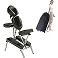 Porta-Lite Advantage Portable Massage Chair - Fully Adjustable + 7kg Lightweight Mobile Therapy Treatment + Wheeled Carry Case + Chest Sternum Pad + Face Cradle Cushion - Compact + Easy Setup (Black)