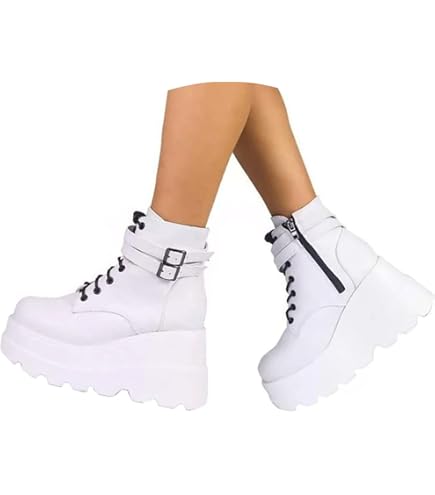 Stivaletti Donna Con Frange - Booties In Pelle PU Con Tacco Largo E Stile Retr&ograve;