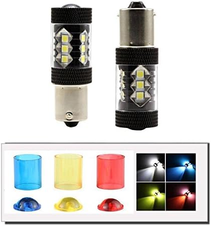 NIGHTEYE Extremely Bright 80W LED Fog Light Bulbs Philips LED Chips for DRL or Fog Lights-Color DIY,4 Colors-2 Yrs Warranty(pack of 2) , H7