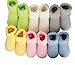 H.P.D.6 Pack Baby Socks Thermal Cozy Cuff Cotton Socks for New Born,Toddler,Size S