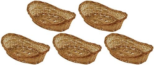 Devan Handicrafts Bamboo Storage Basket (Brown, Pack of 5)